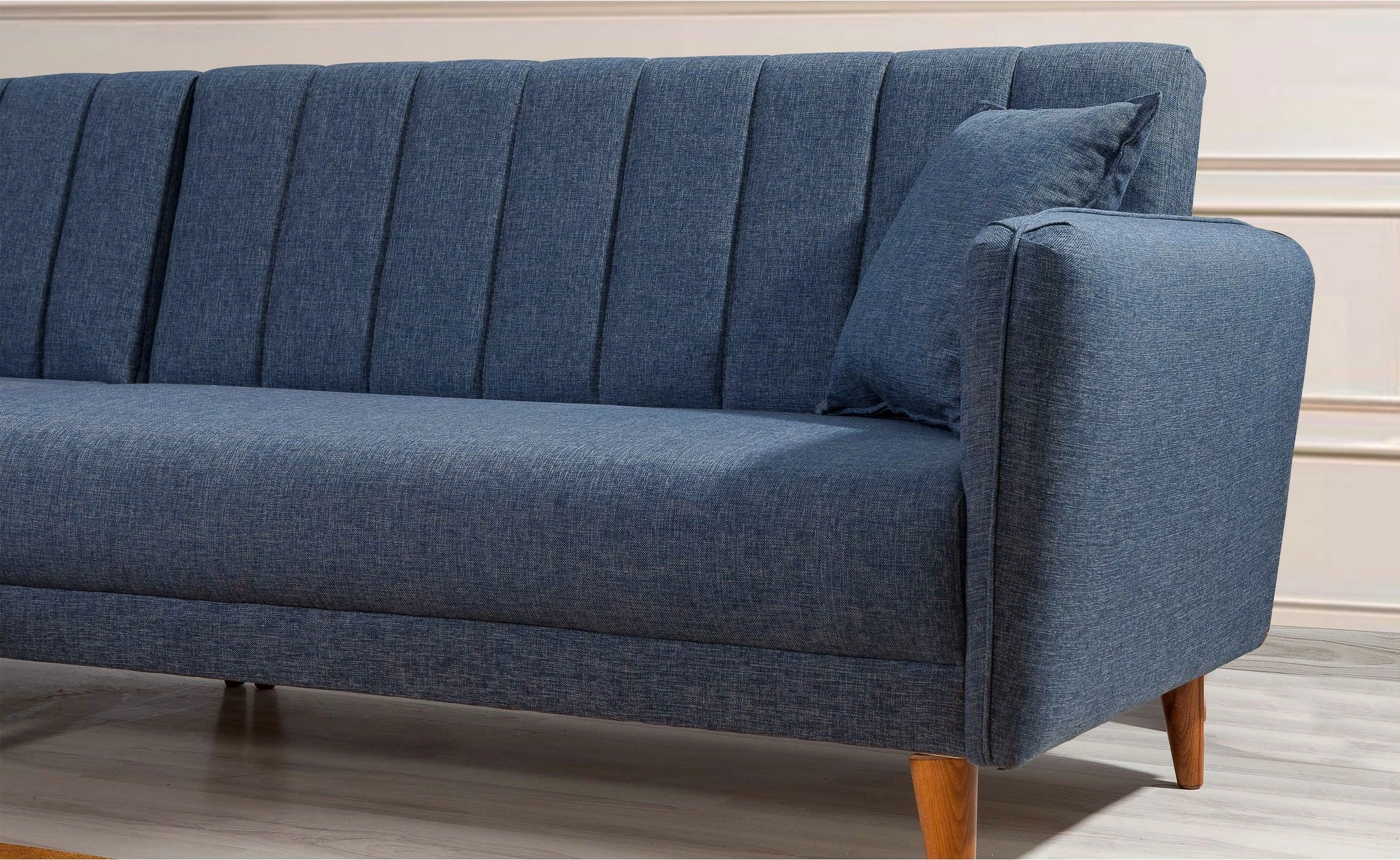 Kënd divan-krevat Atelier del Sofa, kënd majtas, ngjyrë kaltër e errët