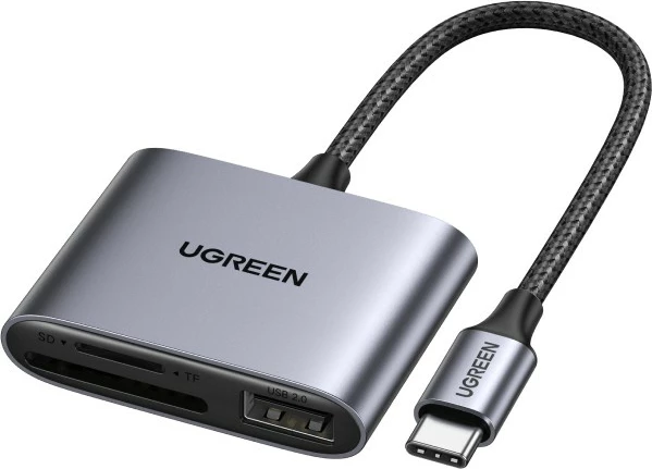 Lexues kartelash Ugreen 80798, USB C, 2 slote, 5000 Mbit/s, gri