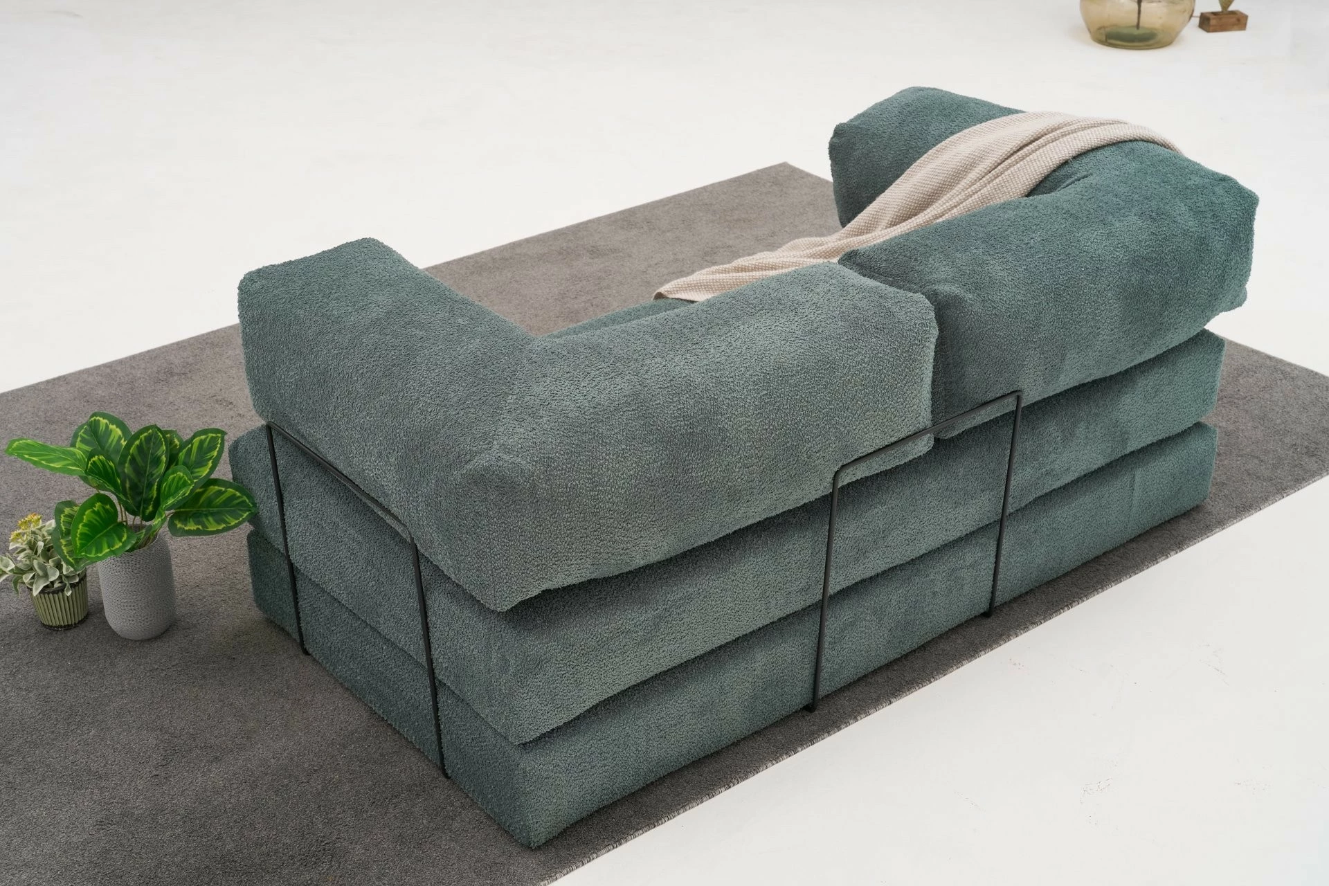 Divan treshe Atelier del Sofa, Comfort, ngjyrë e gjelbër