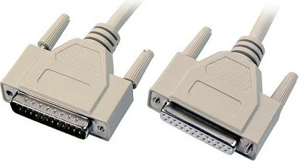 Kabllo seriale EFB Elektronik EK165.1, DB25 D-Sub mashkull‑femër, 1 m, 1:1, bezhë