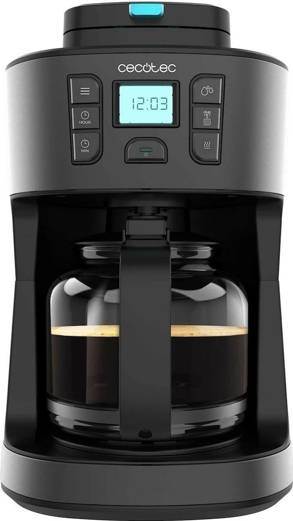Aparat kafeje Cecotec Coffee 66 Grind & Drop, elektronik, 1L, zi