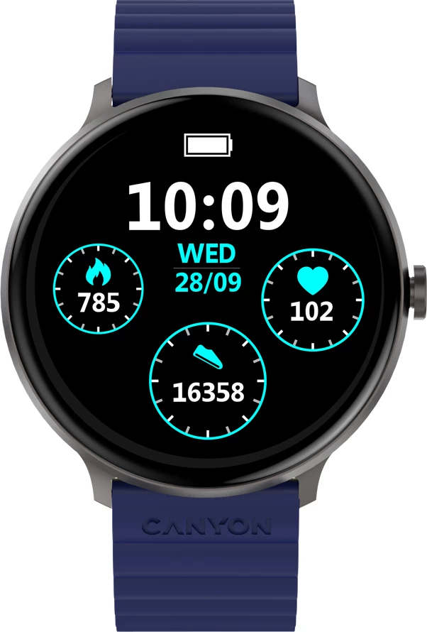 Smartwatch CANYON Jacky SW-69 1.30\" 360x360 Bluetooth 5.1 200mAh Blu/Verdhë