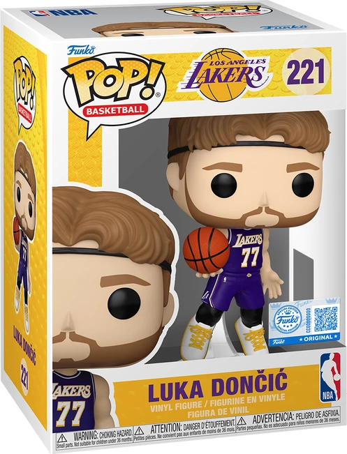 Figurinë koleksionuese Funko Pop! NBA LA Lakers Luka Dončić, vinil, Purple uniform