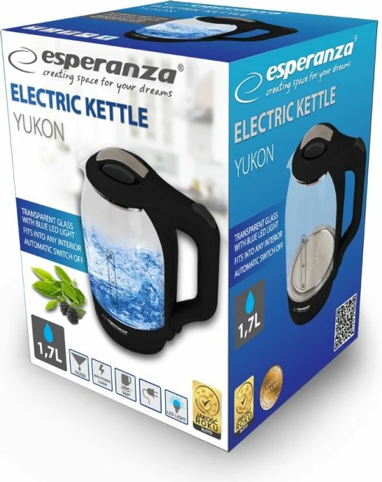 Çajnik elektrik Esperanza YUKON EKK025K, transparent