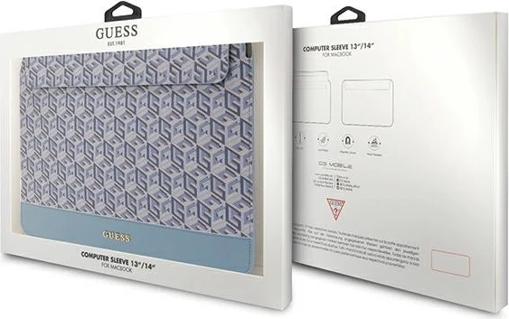 Mbështjellës laptopi Guess GCube Stripe, 14", Blu