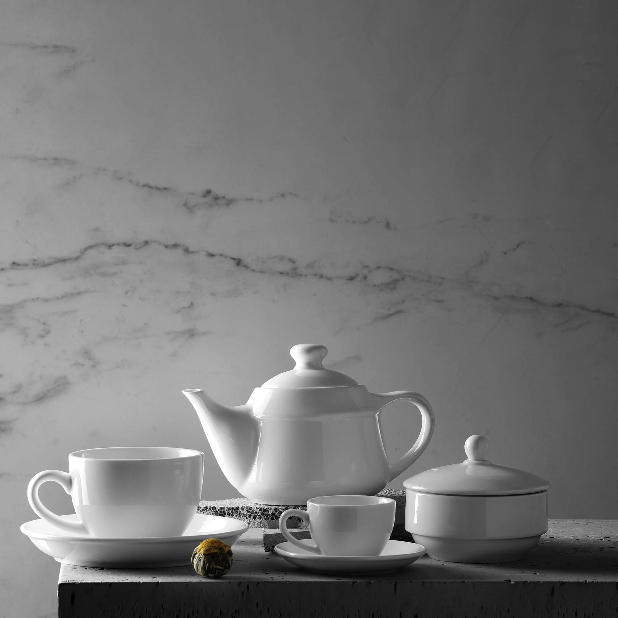 Pjatë servirjeje Fine Dine Pure Bianco 340x250mm, porcelan i vitrified, e bardhë, set 2 copë