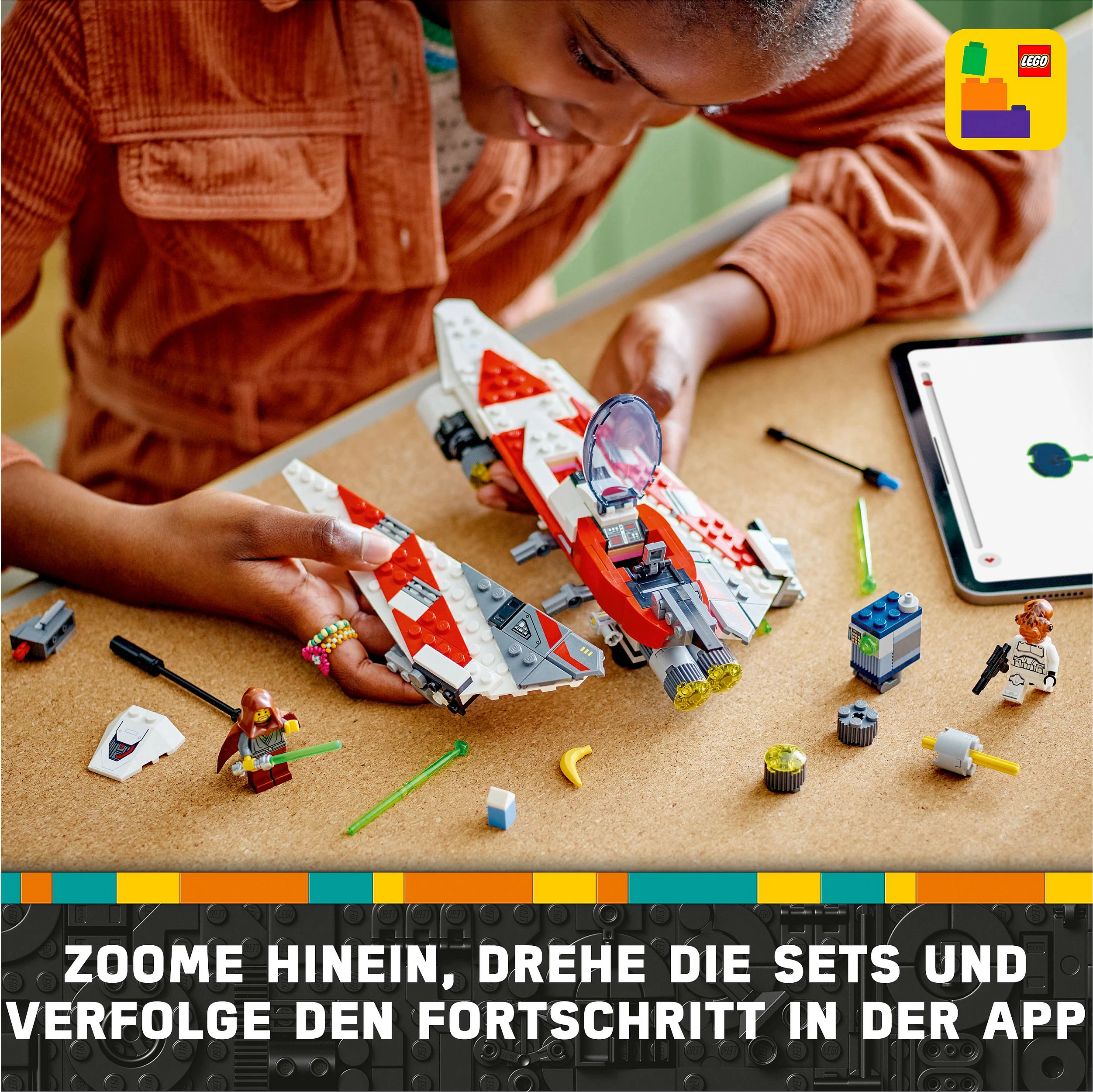 Set ndërtimi LEGO Jedi Bob's Starfighter, 305 pjesë, shumëngjyrësh