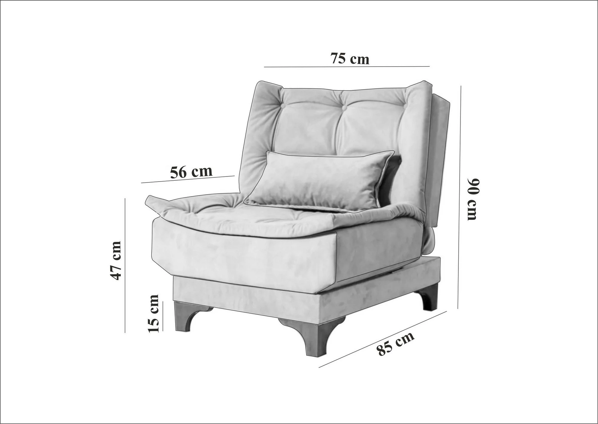Karrige berjer ngjyrë kaltër e errët, Atelier del Sofa, Kelebek