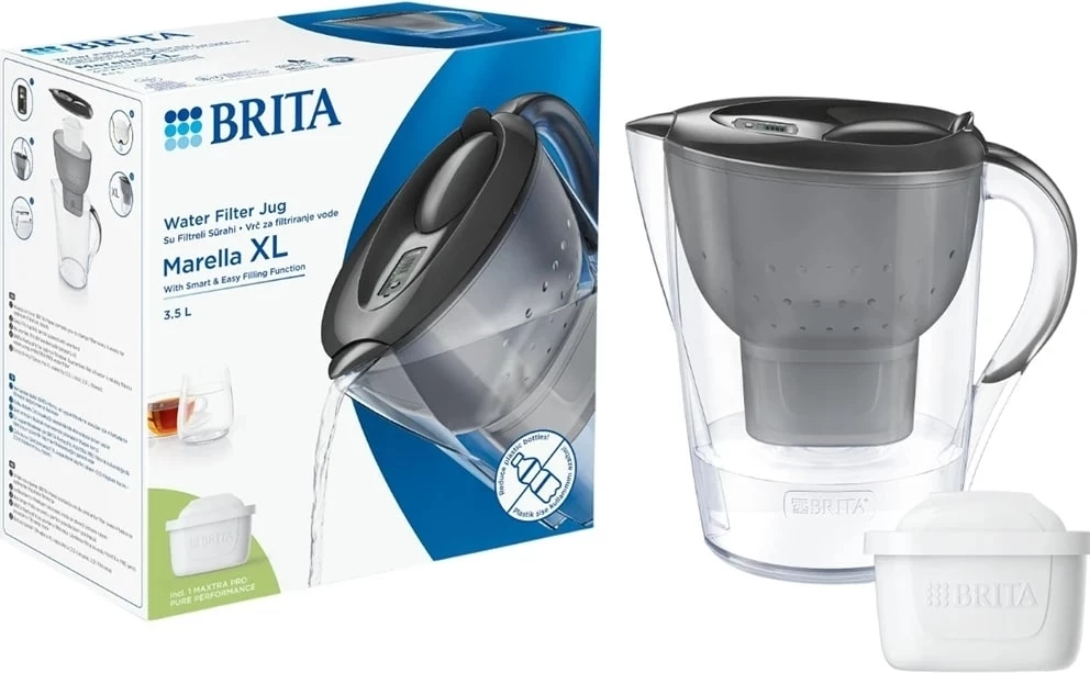 Bokall për filtrim të ujit Brita Marella XL Pro Graphite