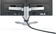 Stendë për dy monitorë Fujitsu, VESA 100x100, deri 27", rregullim lartësie, argjendtë