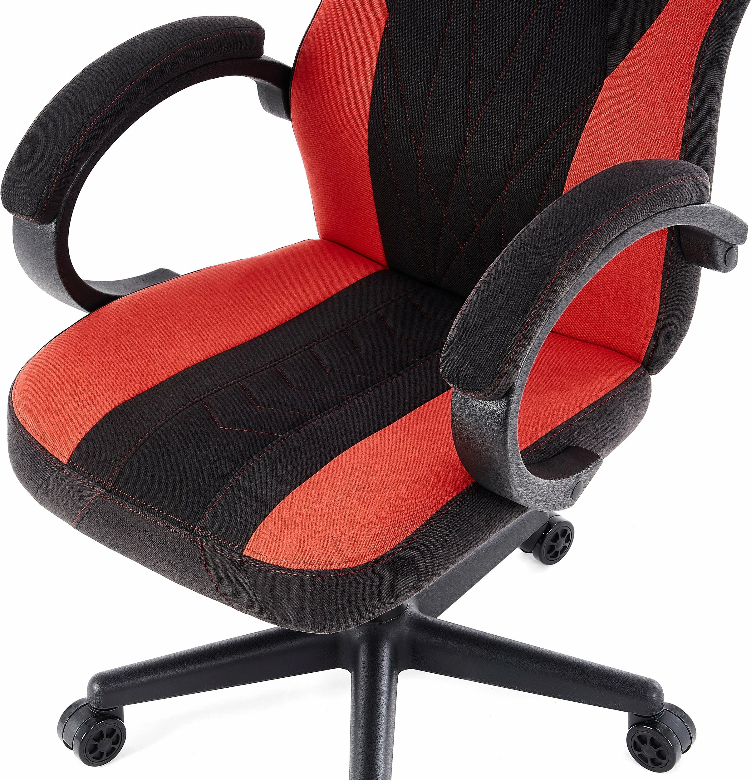 Karrige gaming SENSE7 Prism, pëlhurë HDF™, shkumë HR, lëkundje FlowTech™ Swing, ngritje gazi LiftControl™ Class 3, 120 kg, zezë-kuqe