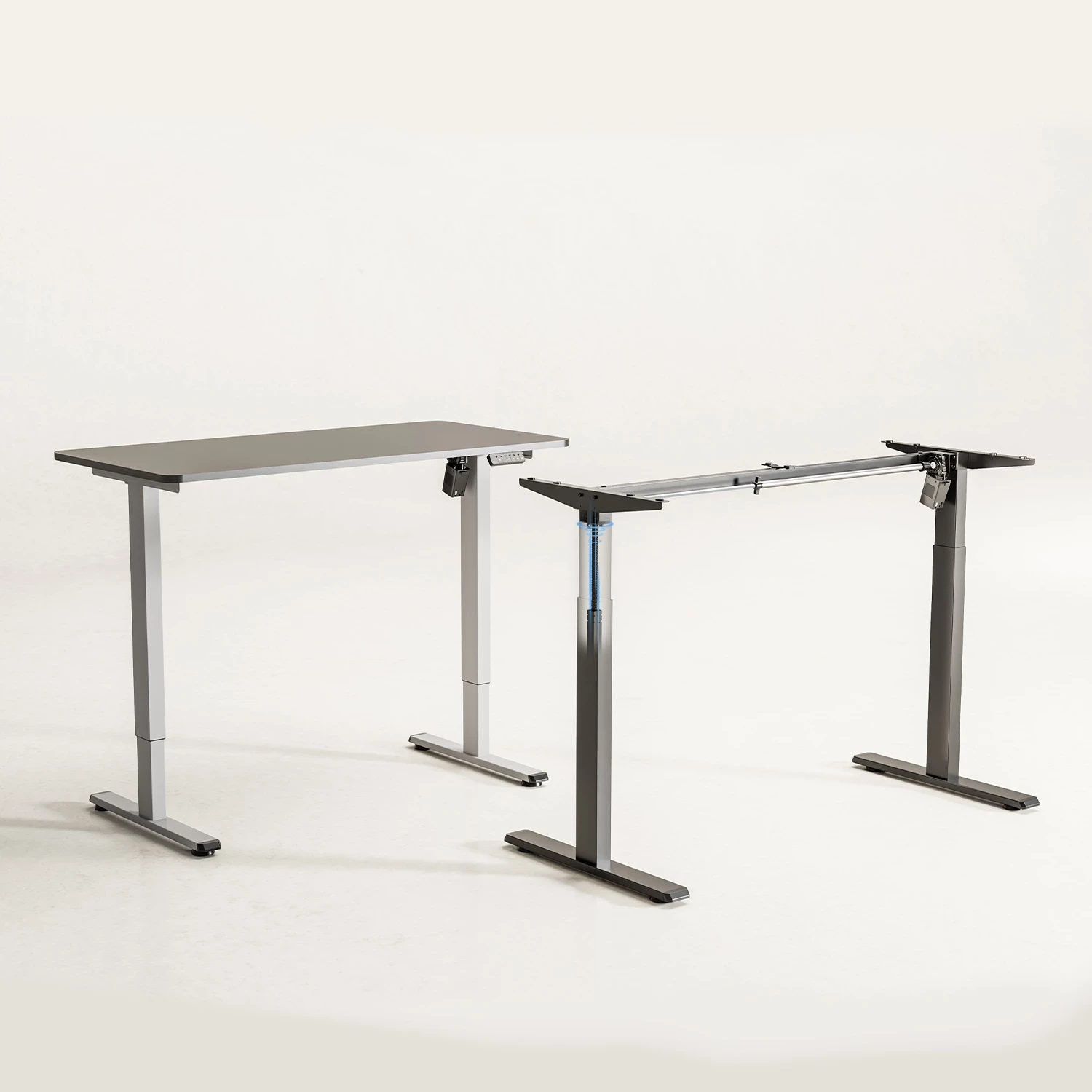 Kornizë tavoline sit-stand UVI Lite V2, elektrike, e bardhë