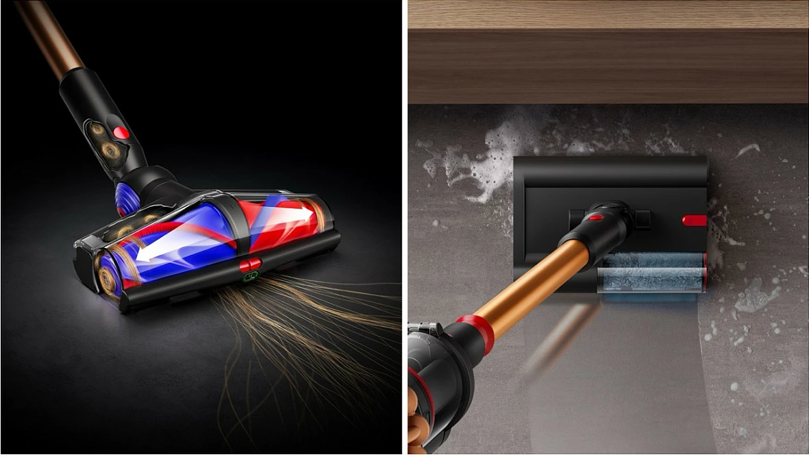 Fshesë me bateri Dyson V16 Piston Animal Submarine, 3-në-1, pa thes, Dry&Wet, 1.3 L, 70 min, HEPA, zi/bakër