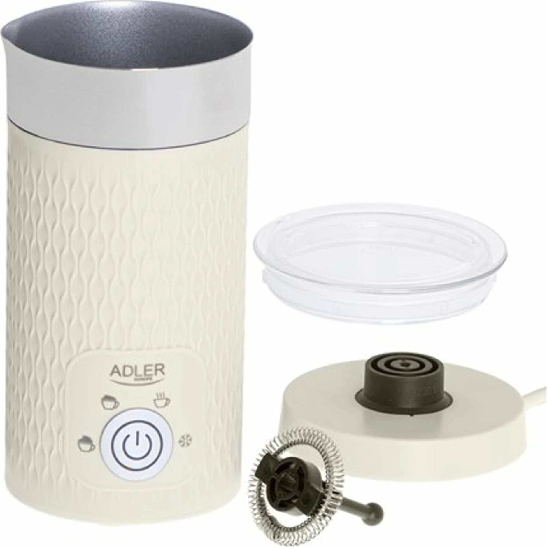 Shkumëzues qumështi Adler AD 4495 500W, me ngrohje, 300 ml/130 ml, krem