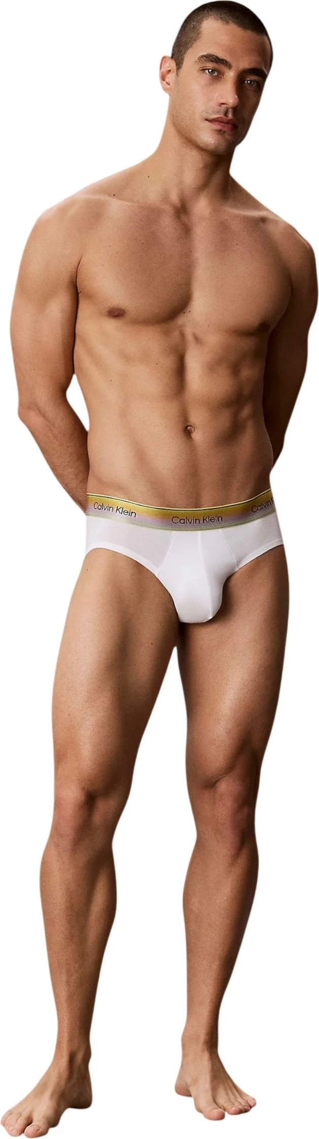 Të brendshme për meshkuj Calvin Klein Underwear Hip Brief LV00NB4589, të bardha [Madhësia: L]