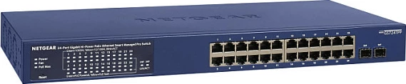 Switch NETGEAR GS724TP-300EUS, 24-Port Gigabit PoE+, Rackmount, blu e errët