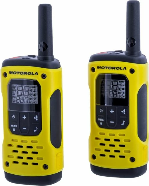 Radio multifunksionale Motorola t92 MOTO92H, e verdhë/zezë, set 2 copë
