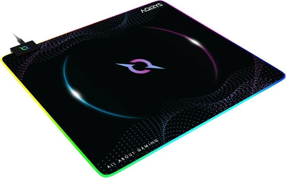 Mauspad AQIRYS ECLIPSE RGB, Medium, 450x400, e zezë
