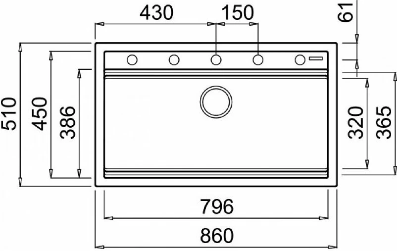 Lavaman Elleci LGB36040, 86 x 51 cm, i zi