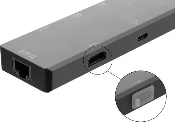 Kapakë mbrojtës pluhuri HDMI DeLOCK, HDMI-A, silikon, 10 copë, transparent