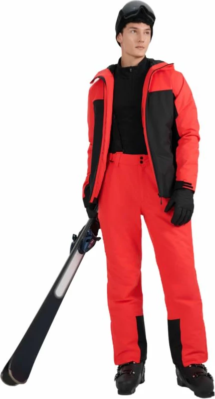 Jakne skijimi për meshkuj 4f, e zezë e kuqe