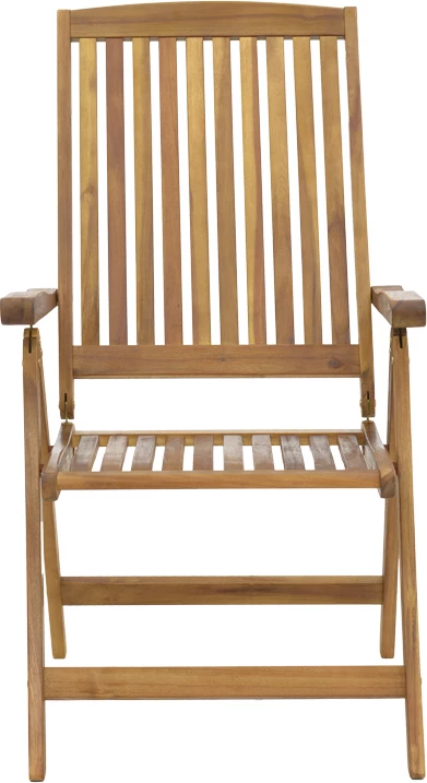 Karrige e palosshme me 5 pozicione, dru akacie, ngjyrë natyrale, 61x65x110cm