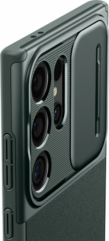 Mbështjellës Spigen Optik Armor për Samsung Galaxy S24 Ultra, Gjelbër e errët