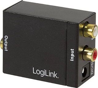 Konvertues audio LogiLink, analog në digital SPDIF/COAX, i zi