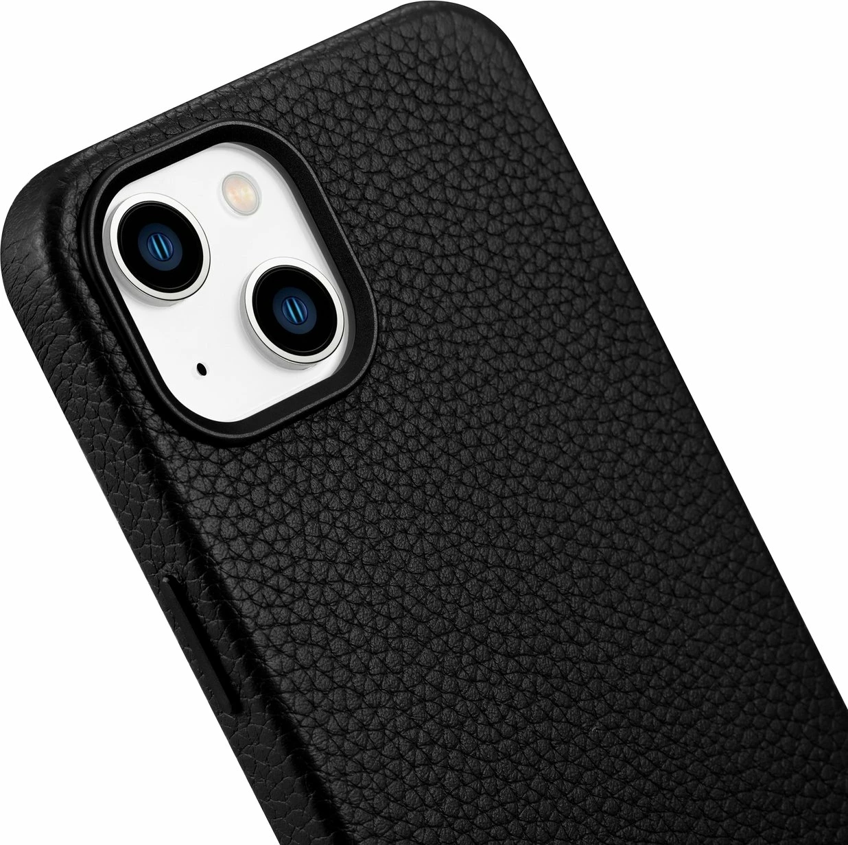 Mbështjellës iCarer Litchi Premium lëkurë për iPhone 14 Plus me MagSafe, i zi