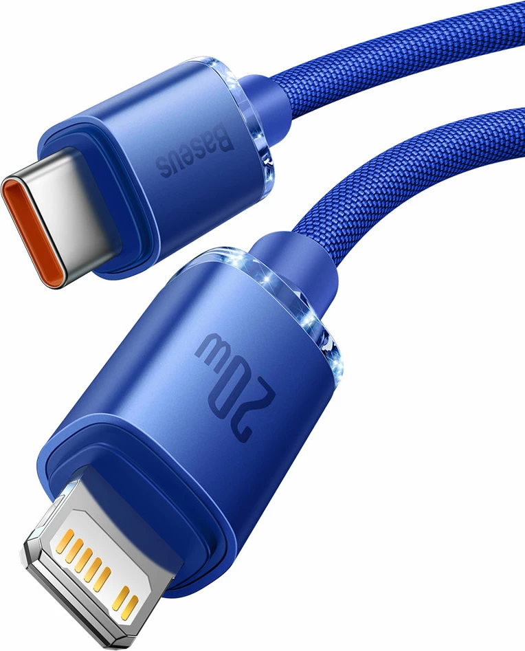 Kabllo Baseus CAJY000203 Lightning në USB-C, 1.2m, 20W, Blu