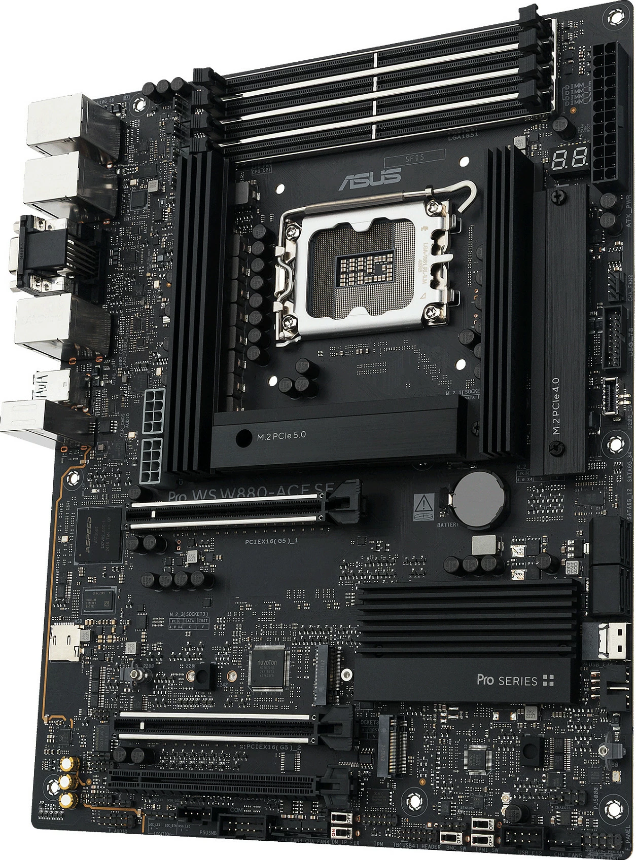 Pllakë amë ASUS Pro WS W880-ACE SE, LGA 1851, DDR5 deri 256GB, PCIe 5.0, Thunderbolt 4, ATX