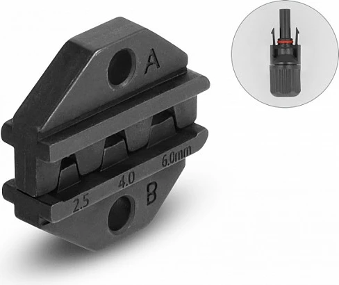 Insert profili presimi DeLOCK XIV për pinca krimpimi 90528/90527/90295/90546/90296, 2.5/4.0/6.0 mm, i zi