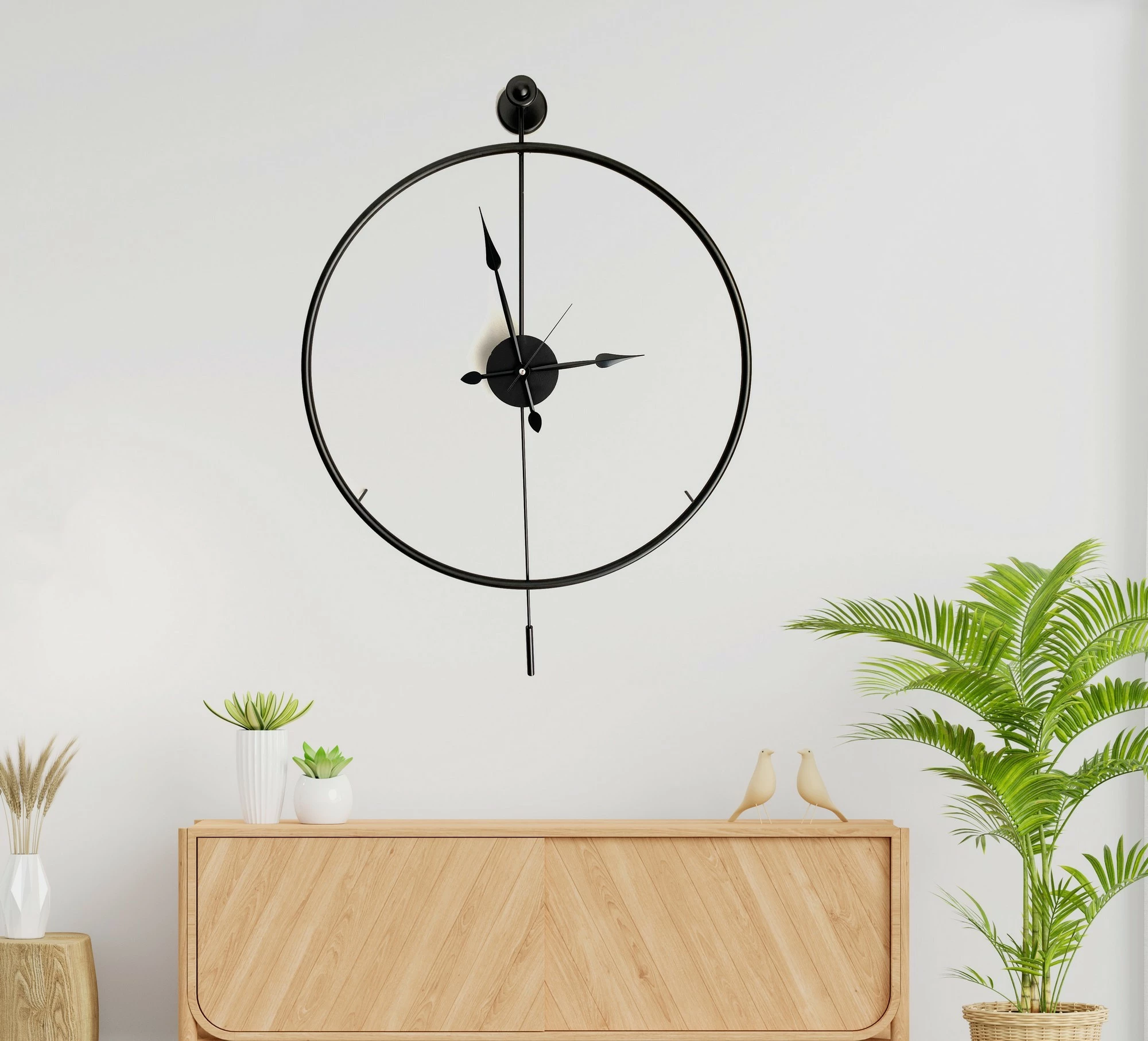 Orë muri dekorative prej metali, Wallity, Mclock-00102