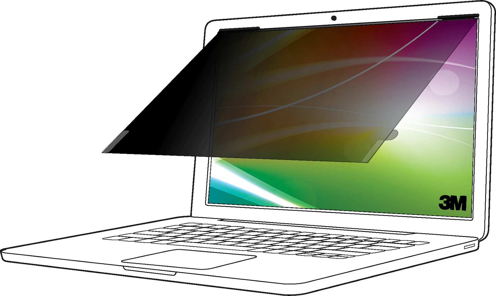 Filtër privatësie pa kornizë 3M BP160W1B për laptop HP ProBook x360 435 G8, 16 inç, 16:10, anti-reflektues