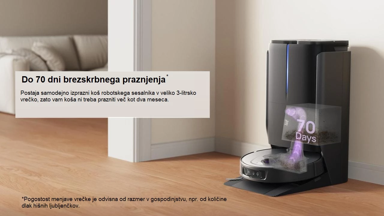 Robot fshesë me korrent 3i P10 Ultra 18000 Pa me stacion smart, e zezë