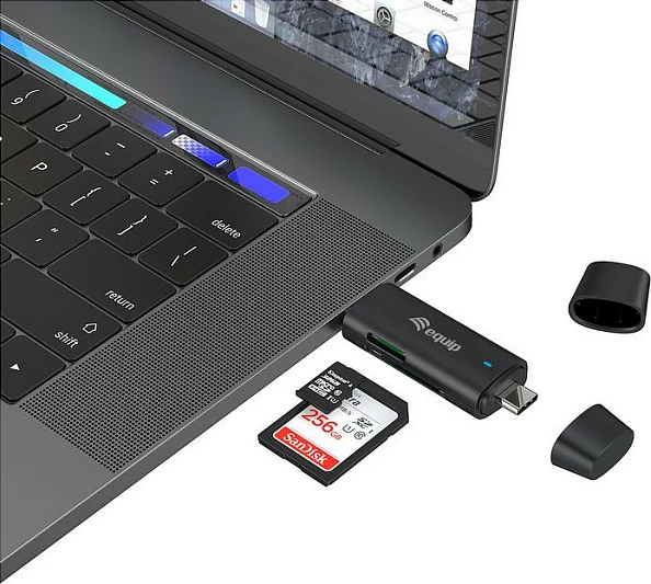 Lexues kartelash memorie EQUIP 245462, USB 3.2 Gen1 Type-A/Type-C, SD & microSD, 5Gbps, i zi