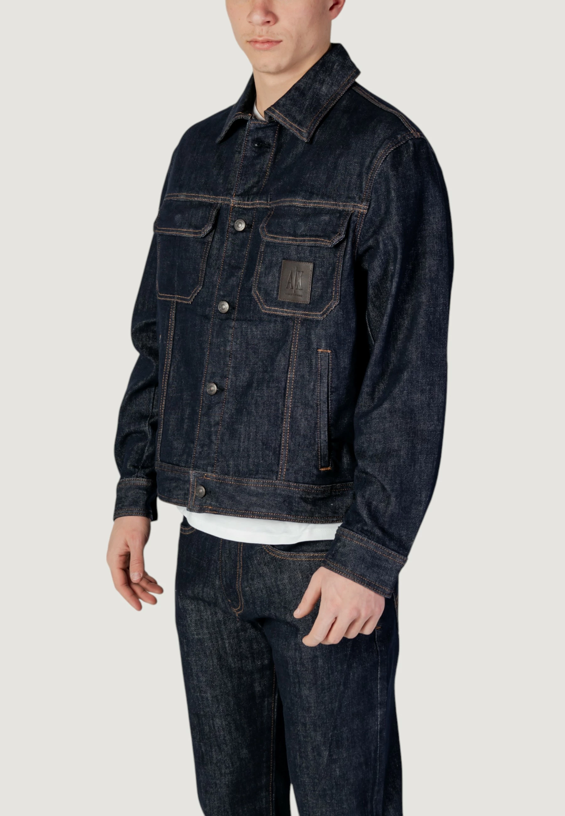 Jakne për meshkuj Armani Exchange XM000343 AF12284, xhins i errët [Madhësia: S]