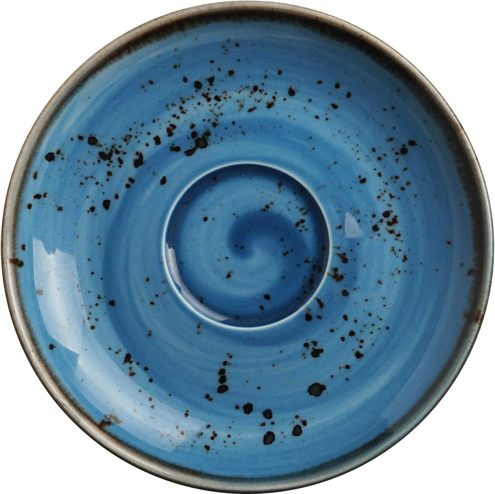 Pjatëz espresso Fine Dine Iris 115mm porcelan blu, set 6 copë