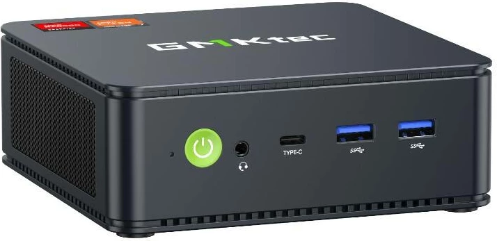 Kasë mini GMKtec K6, Ryzen 7 7840HS, 32GB RAM, 1TB SSD, e zezë