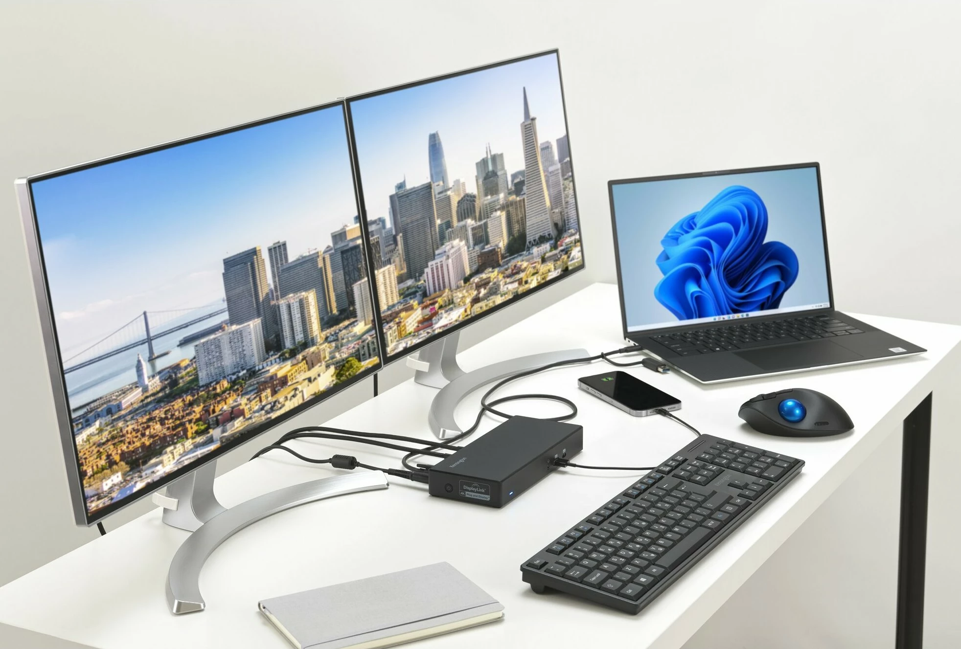 Docking station Kensington SD4781P EQ, USB-C & USB-A, Dual 4K, e zezë