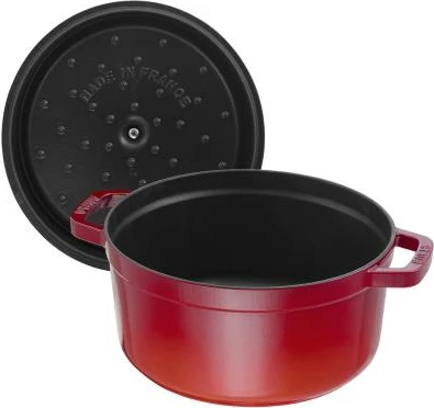 Tenxhere gize me kapak Staub La Cocotte 40509-852-0 28 cm 6.7 L, e kuqe qershi