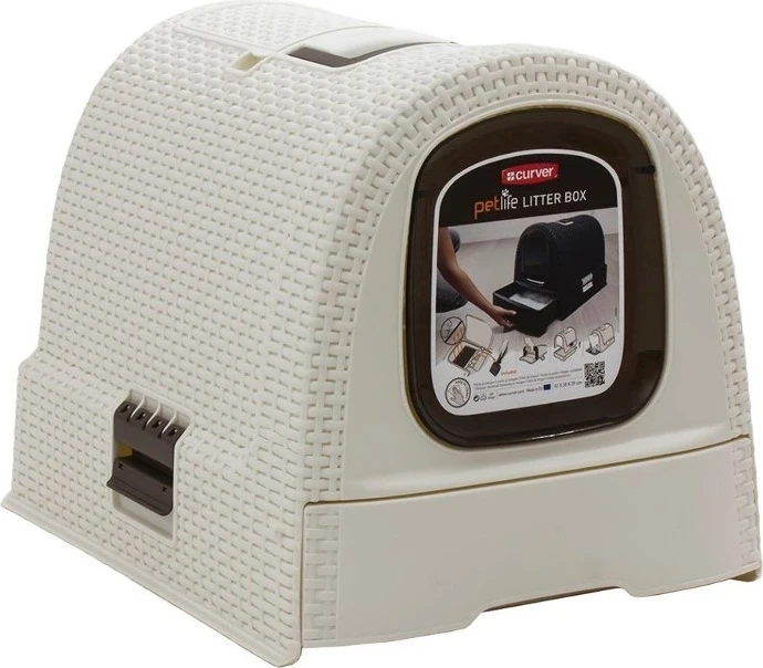 Tualet për mace Curver Cat Little Box, krem