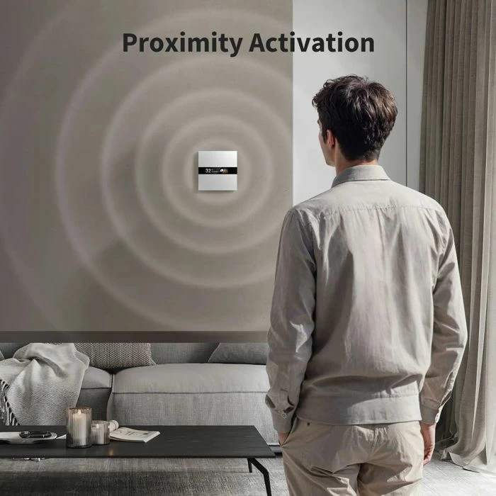 Switch smart Aqara Display Switch V1 EU WS-K02D, ekran 2.08\", Zigbee/Matter, 4 butona, i bardhë, 1 copë