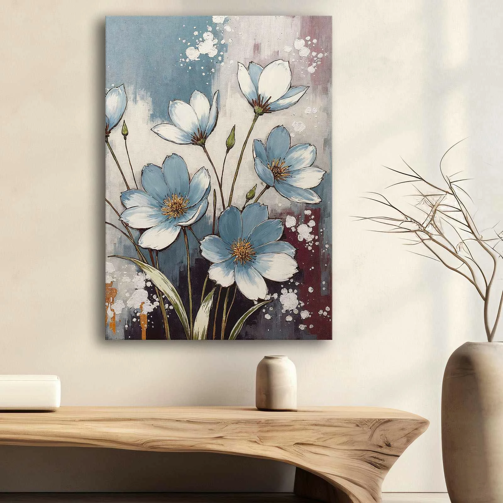 Pikturë dekorative në kanavacë Wallity, shumëngjyrëshe, 70x100cm, 70100Wabisabi-020