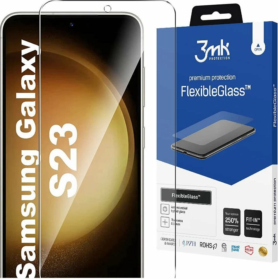 Xham mbrojtës ekrani 3MK FlexibleGlass për Samsung Galaxy S23