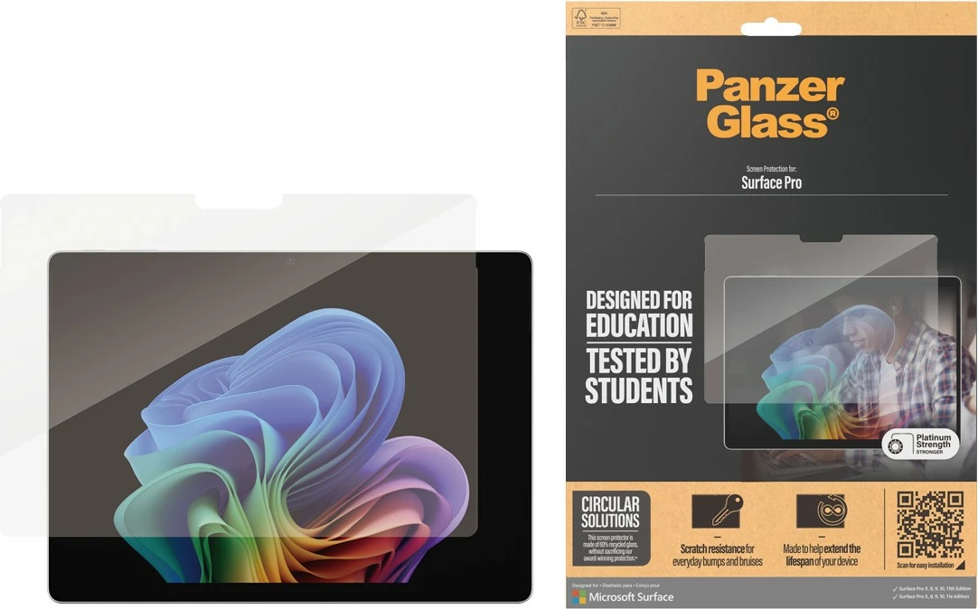 Mbrojtës ekrani PanzerGlass për Microsoft Surface Pro X/Pro 8/Pro 9/Pro 10/11th Ed