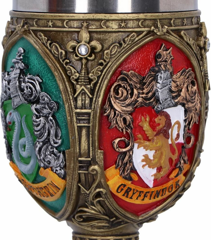Kupë koleksionuese NEMESIS NOW Harry Potter Four House, 19.7 cm, me insert çelik inox, në kuti dhurate