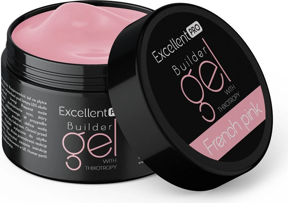 Xhel ndërtues për femra Excellent PRO With Thixotropy French Pink, 15g