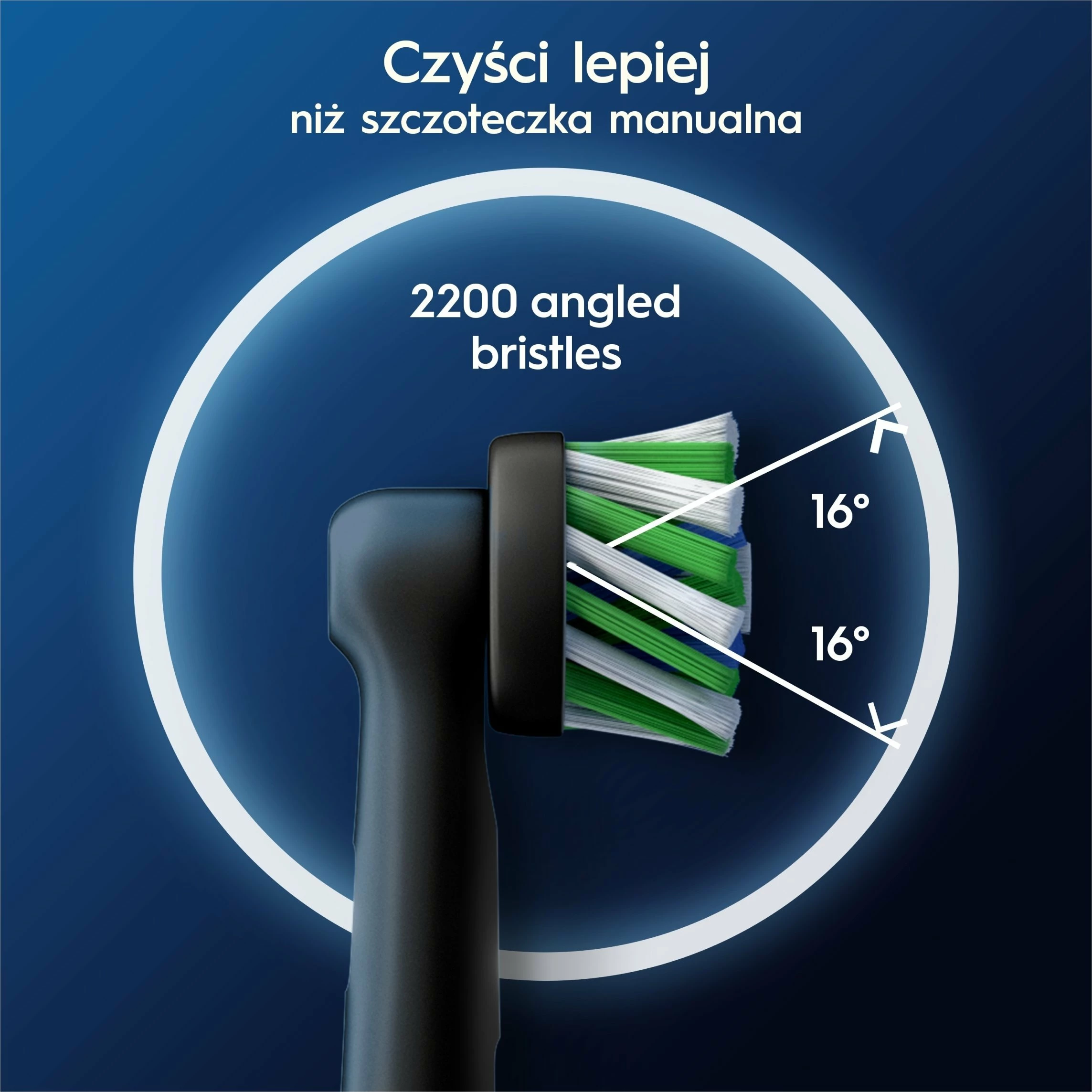 Kokë zëvendësuese furçe dhëmbësh Oral-B Pro CrossAction EB50BRX-2, 2 copë, e zezë