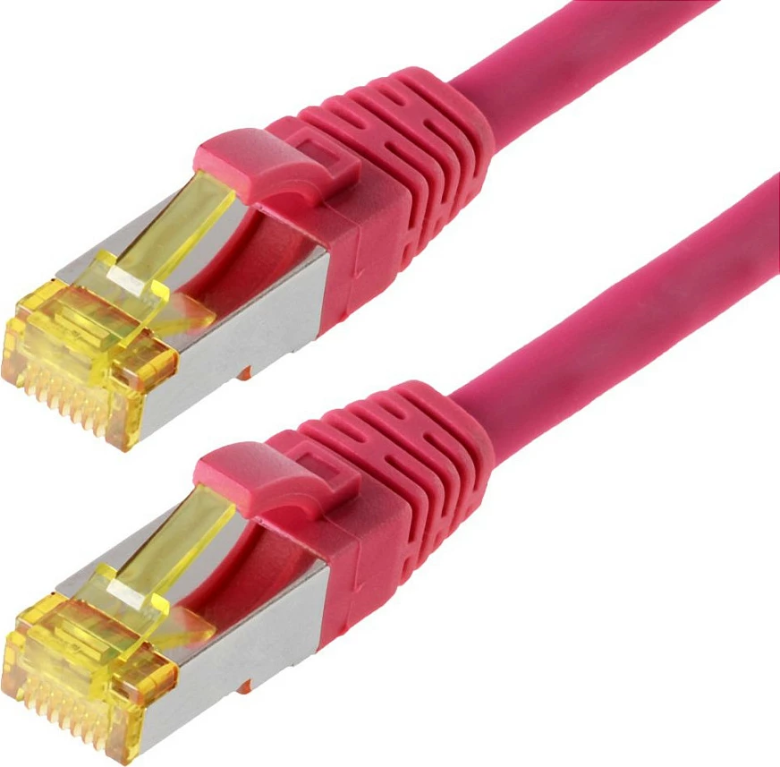 Kabllo rrjeti Helos Cat6a S/FTP 20m, RJ-45, 10Gbps, Magenta